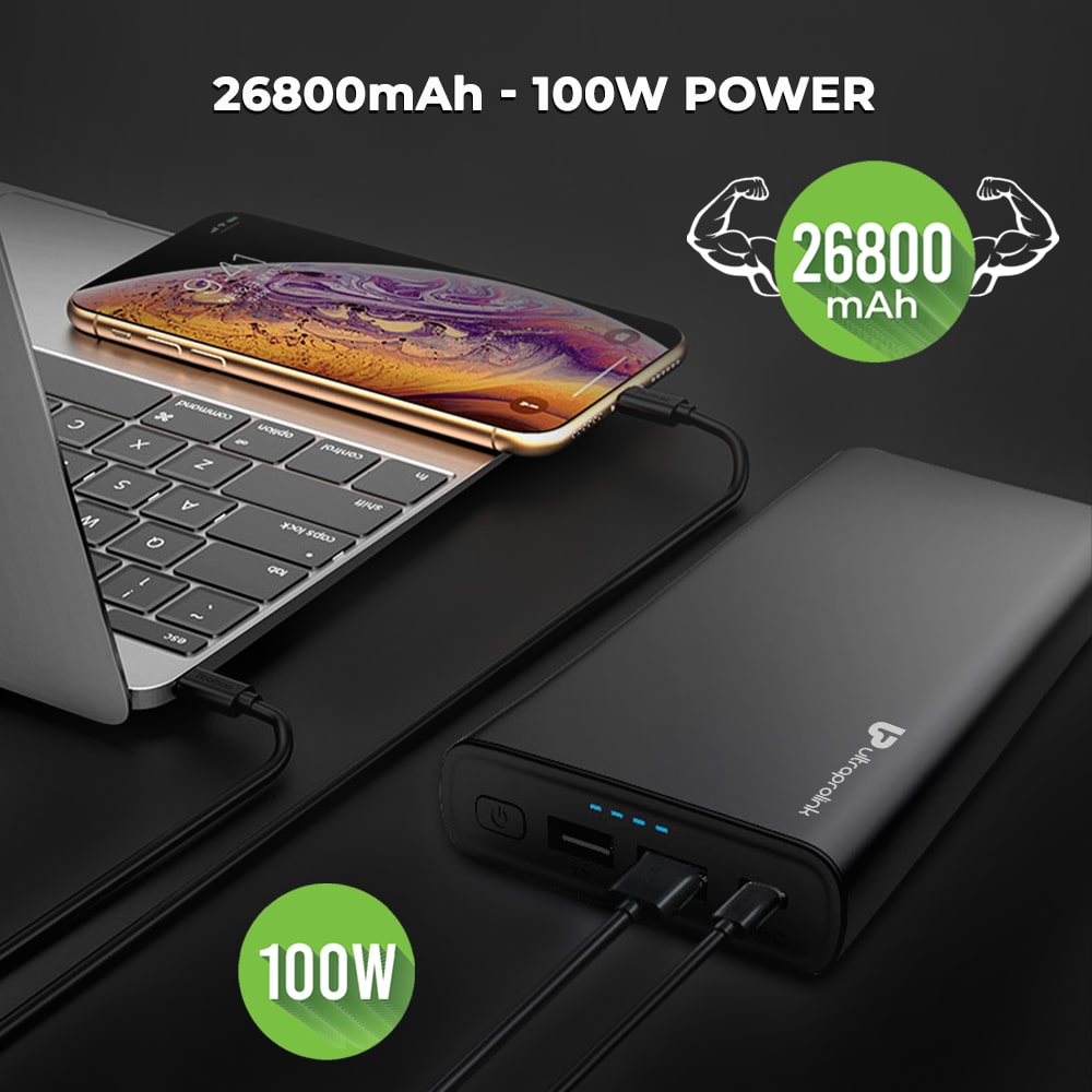 Juice-UP 100W Power Bank  QC-PD -PPS 26800mAh  94.7Wh UM1107