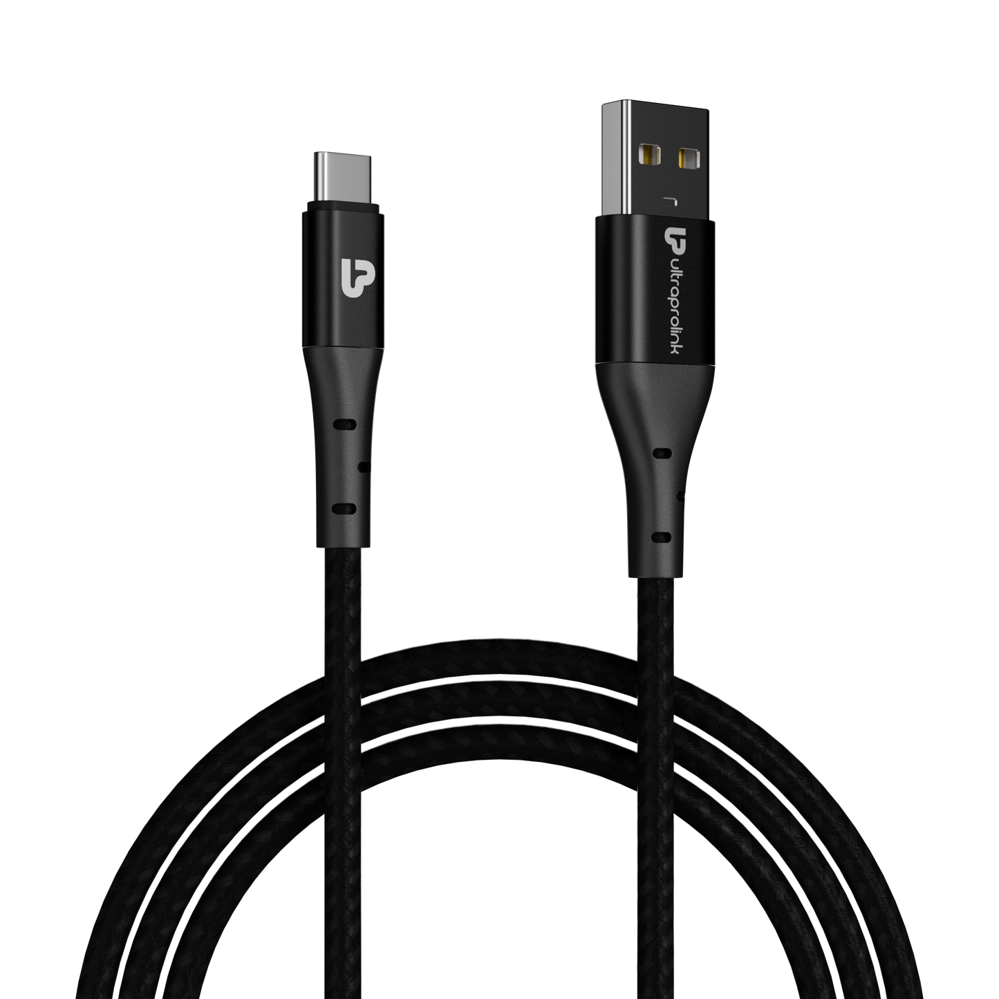 USB A- Type C Fast Charging Cable 1.5m Zoom 65W UL1097BLK-0150