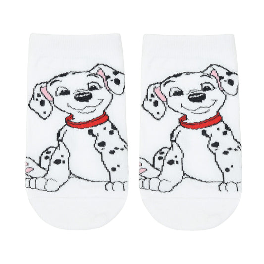 Balenzia x Disney Character Cushioned Ankle socks for women-101 Dalmations Pack of 1 Pair1U-White