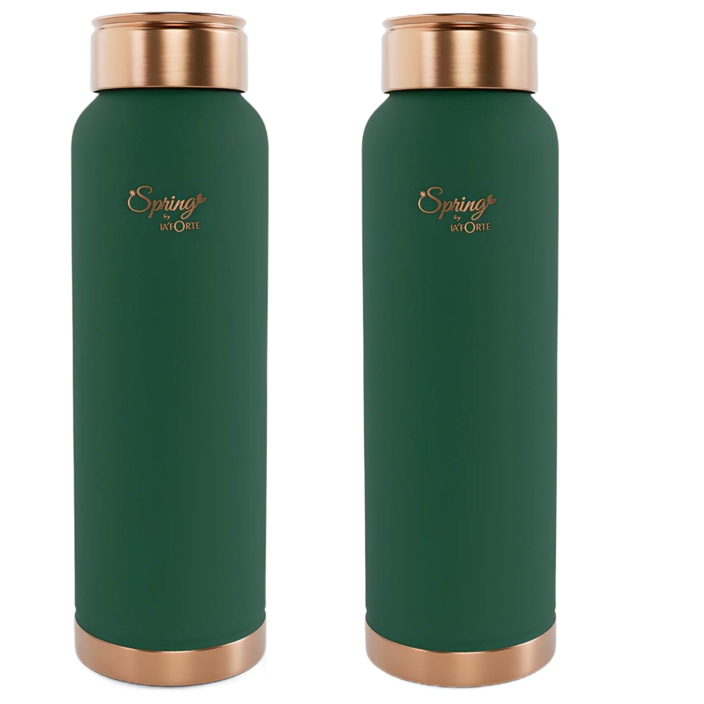 LAFORTE Copper Water Bottle Pure 1000 ml Sea Green