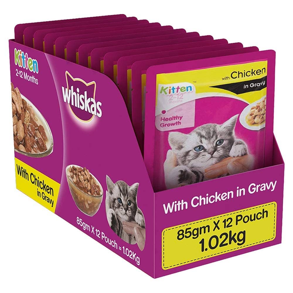 Whiskas Chicken in Gravy Meal Kitten Cat Wet Food