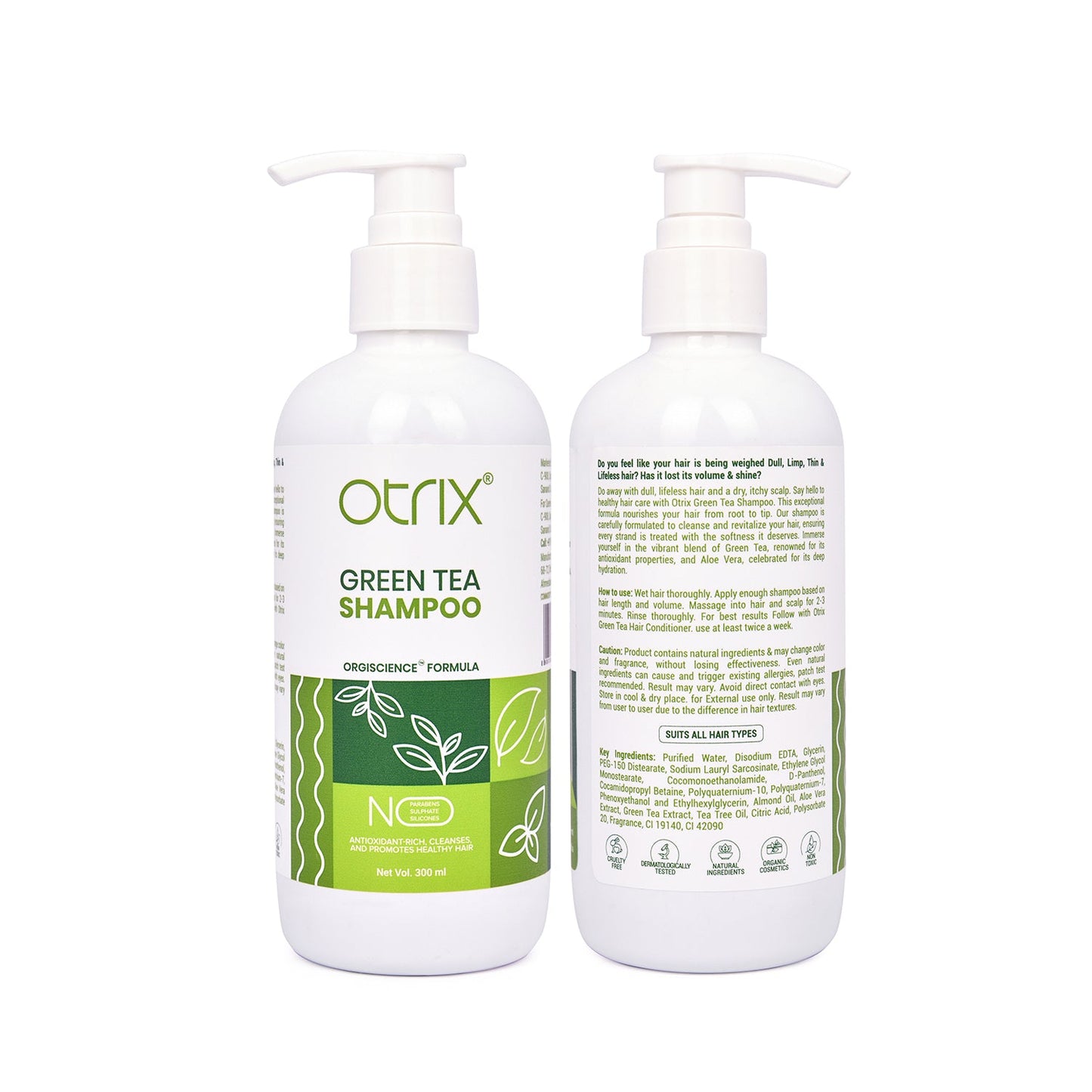 Green Tea Shampoo for Oily Scalp- 300ml