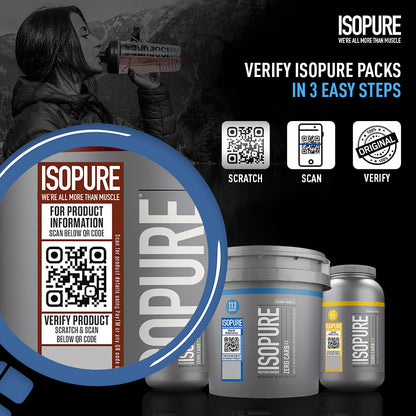 Isopure Low Carb Whey Protein Isolate Powder 500g  25g Protein  Dutch Chocolate Flavour  Low Carb