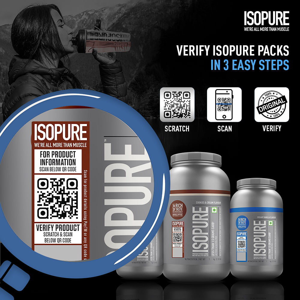 Isopure 100 Whey Isolate Protein Cookies  Cream With Vitamins for Immune support Lactose  Gluten-Free Vegetarian protein for Men  Women