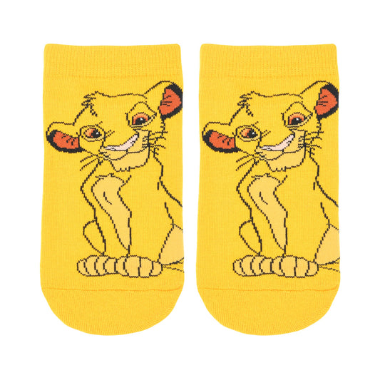 Balenzia X Disney Character Cushioned Ankle socks for women-Lion King-SimbaPack of 1 Pair1U-Yellow