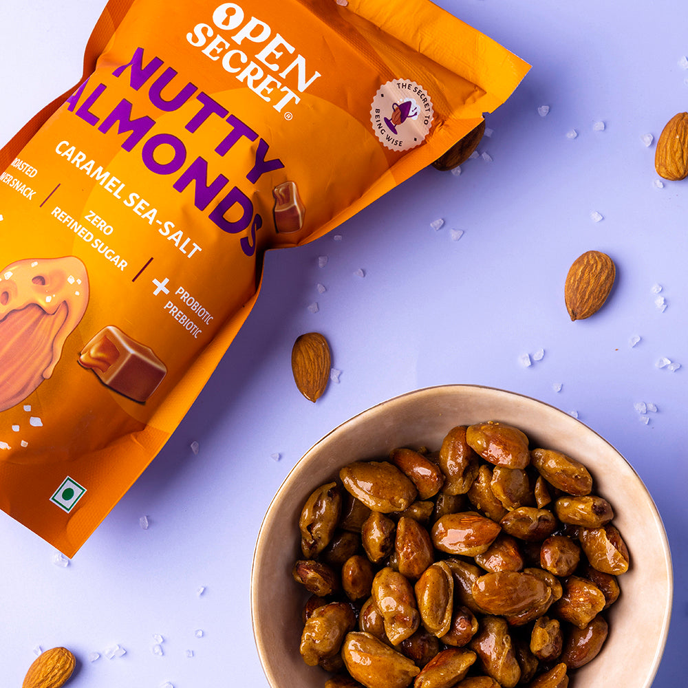 Nutty Almonds  Caramel Sea Salt  60g Pack of 2