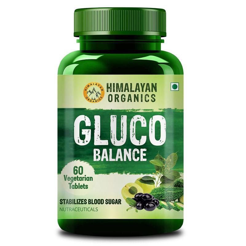 Himalayan Organics Gluco Balance 60 Veg Tablets, Kapiva Amla Juice 1L for Diabetes Control