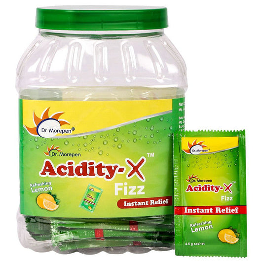 DR. MOREPEN Acidity-X Fizz - Instant Relief From Acidity Indigestion  Gas  Comes in Refreshing  Tangy Lemon Flavour  Pack of 50 Sachets