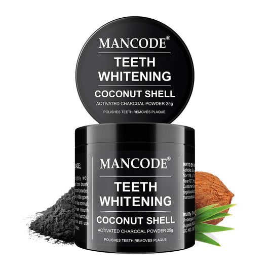 Mancode Coconut Shell Activated Charcoal Powder for Teeth Whitening 25mg