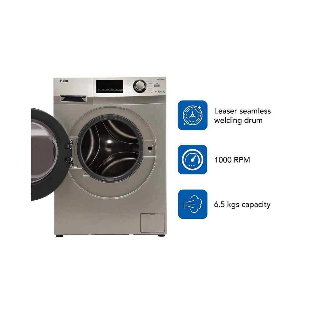 Haier 6.5 Kg Inverter Fully-Automatic Front Loading Washing Machine HW65-IM10636TNZP Titanium Grey