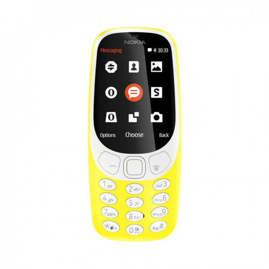 Nokia 3310 Dual SIM Keypad Phone with MP3 Player Wireless FM Radio and Rear Camera  Yellow 13.7 x 7.9 x 5.8 cm