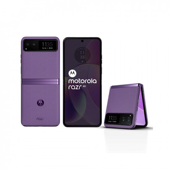 Motorola razr 40 Summer Lilac 8GB RAM 256GB Storage  External AMOLED Display  6.9 AMOLED 144Hz Display  64MP Main Camera  Android 13