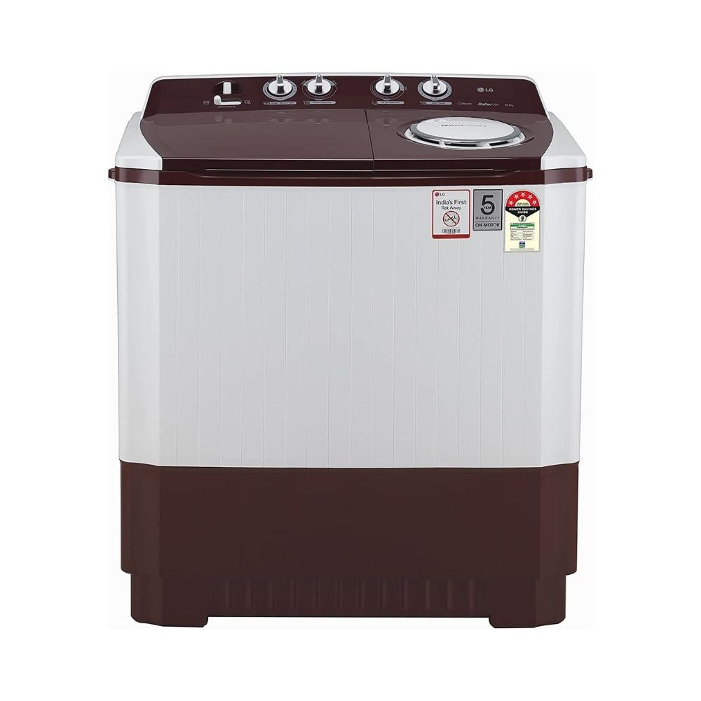 LG 10 kg 5 Star Semi-Automatic Top Loading Washing Machine P1050SRAZ Burgundy Wind Jet Dry