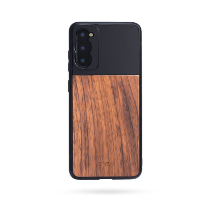 SKYVIK SIGNI One Plastic  Walnut Wood Mobile Lens case Black and Brown Samsung S20