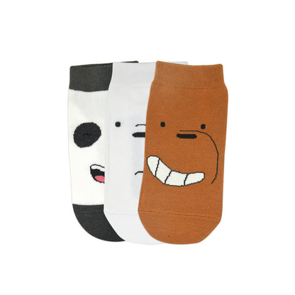 We Bare Bears By Balenzia Low Cut Socks for Kids Pack of 3 Pairs1U4-6 YEARS