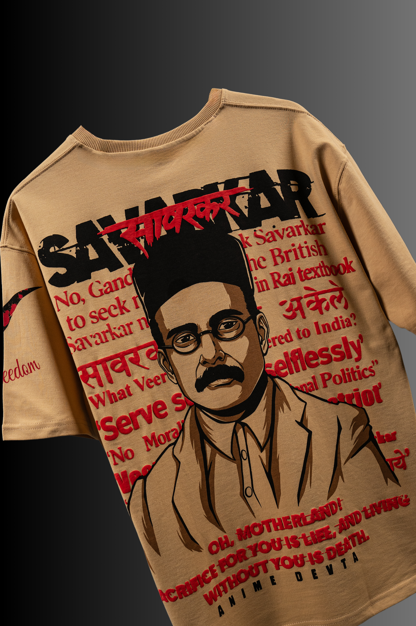 Proudly Patriotic Veer Savarkar Tee - Puff Print
