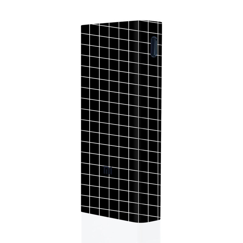 Squares Black Mi Powerbank Skins