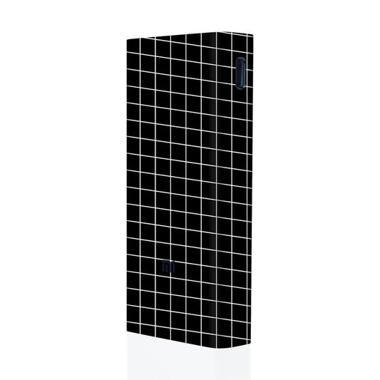 Squares Black Mi Powerbank Skins