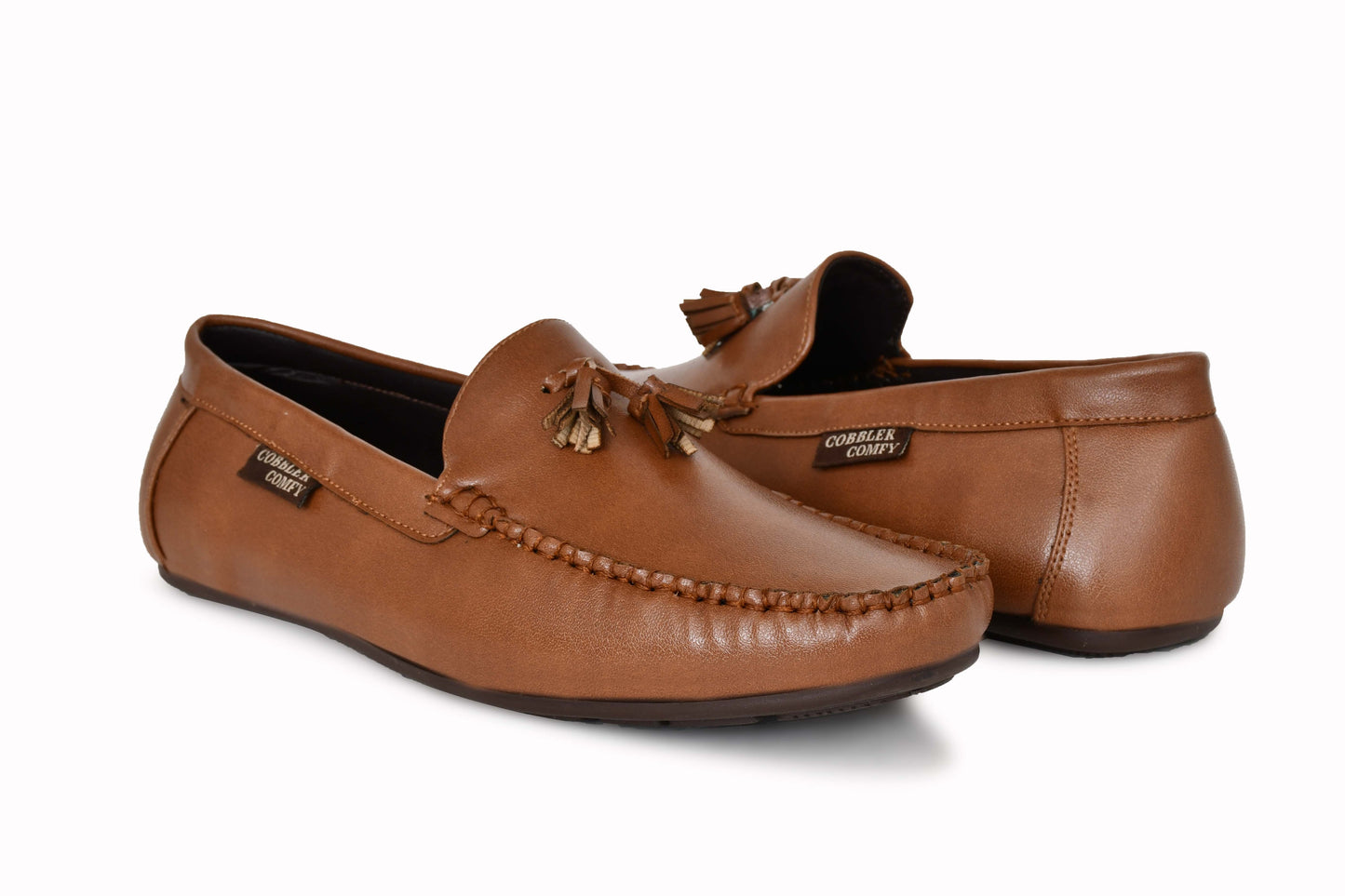 Tussled Moccasins for Men  Tan