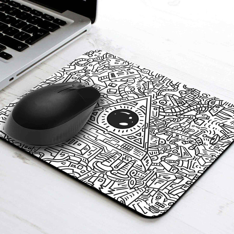 Doodle Robot Mouse Pad