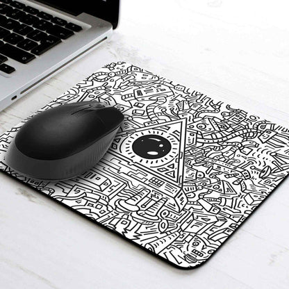 Doodle Robot Mouse Pad