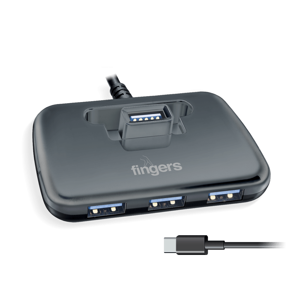 NextGen Type-C USB 3.0 Hub Dark Sliver