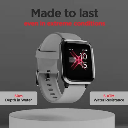 boAt Storm RTL Smartwatch with Activity Tracker 33mm 2.5D Curved Display 5ATM Water Resistant Blue Strap  Full-Touch 2.5D Curved Display