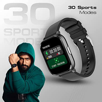 Fire-Boltt Ninja 2 BSW021 Smartwatch with Activity Tracker 33mm HD Display IP68 Waterproof Black Strap