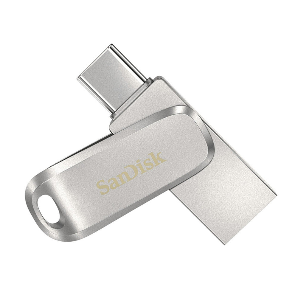 SanDisk Ultra Dual Drive Luxe USB Type C Flash Drive 128 GB 5Y - SDDDC4-128G-I35-Silver