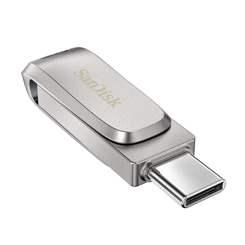 SanDisk Ultra Dual Drive Luxe USB Type C Flash Drive 128 GB 5Y - SDDDC4-128G-I35-Silver