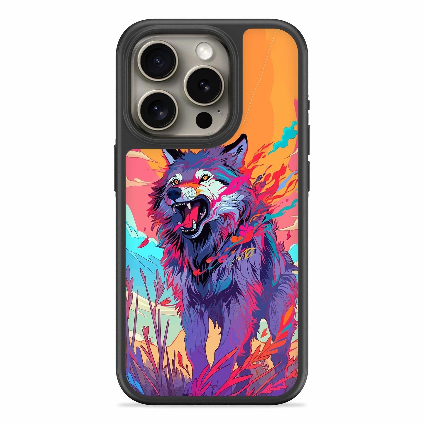 Colour Wolf 3D Mobile Bumper Cover