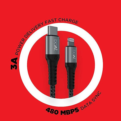 boAt Type C to Apple Certified Lightning Cable LTG 650  1.5 Meter