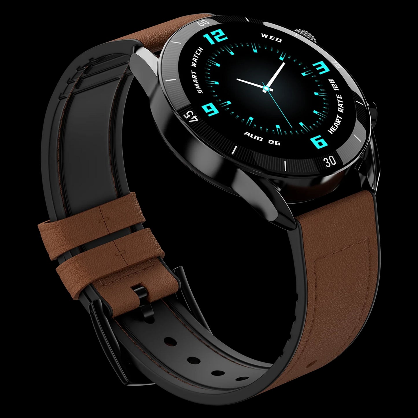 Fire-Boltt Legacy 1.43 AMOLED Bluetooth Calling with First Ever Wireless Charging Smartwatch  Brown Strap 1.43