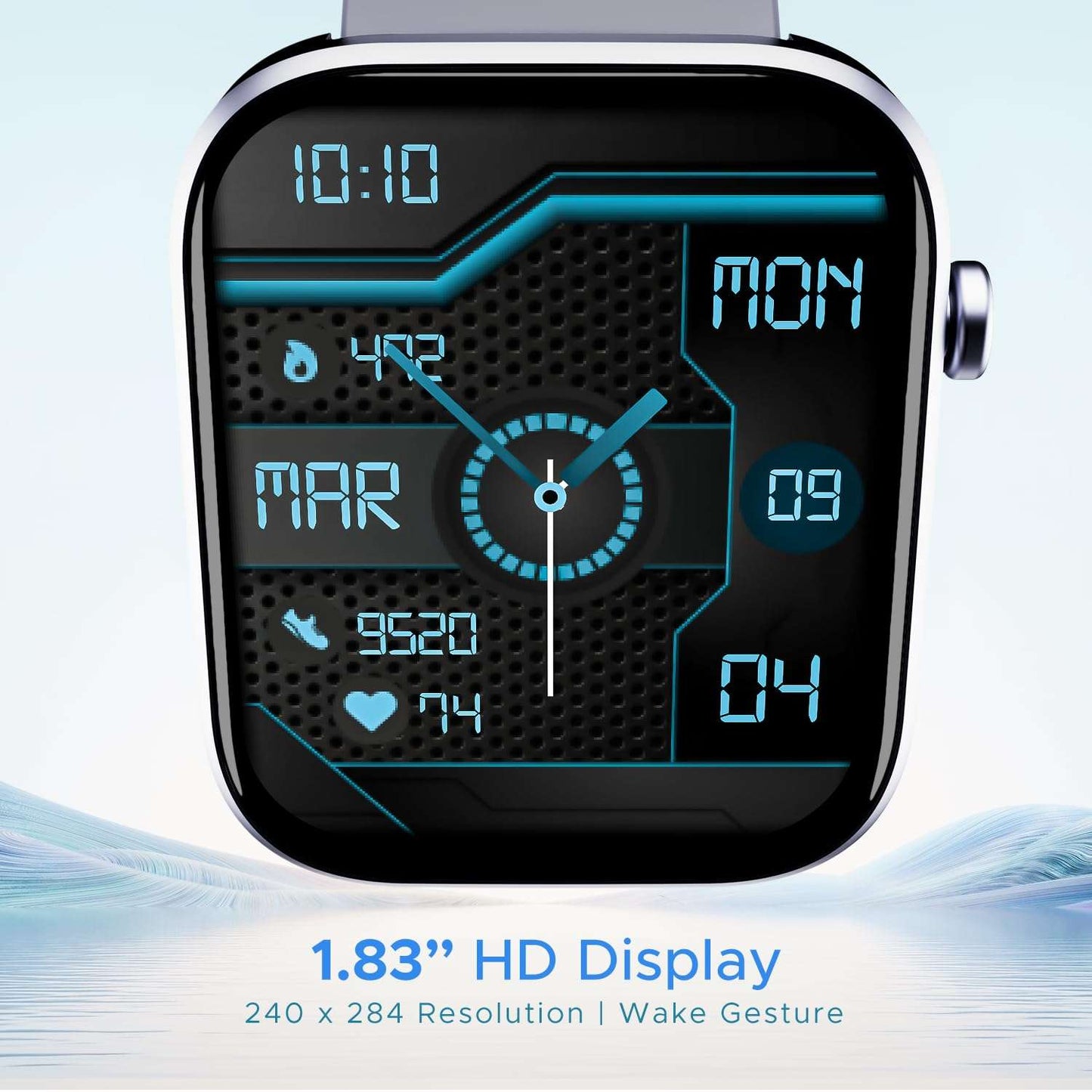 boAt Wave Lynk Voice Smartwatch with Bluetooth Calling 1.69 inch HD Display Grey