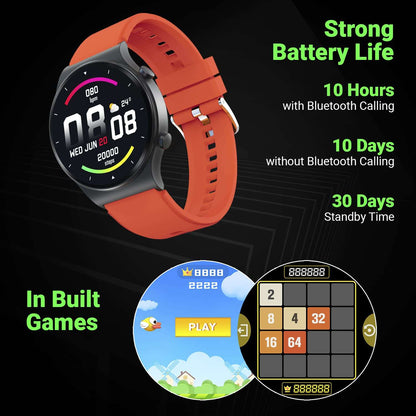 Fire - Bolt Bluetooth Calling Smartwatch. Featuring 1.32 Display SpO2 Monitoring Tarnish Orange