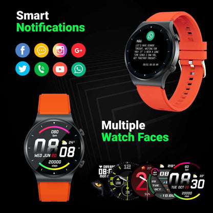 Fire - Bolt Bluetooth Calling Smartwatch. Featuring 1.32 Display SpO2 Monitoring Tarnish Orange