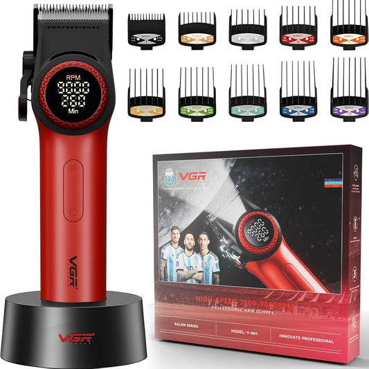 VGR V-001 Professional Hair Clipper For Men Red