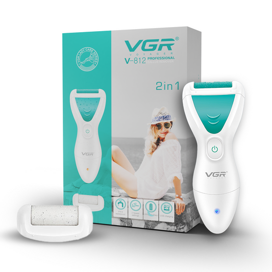 VGR V-812 Professional 2 In 1 Callus Remover IPX-6 Waterproof WhiteGreen