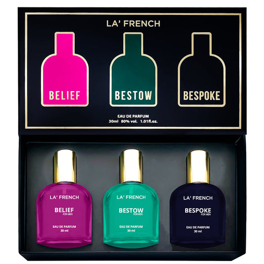 Perfume Gift Set for Men 3x30 ML Belief Bestow  Bespoke