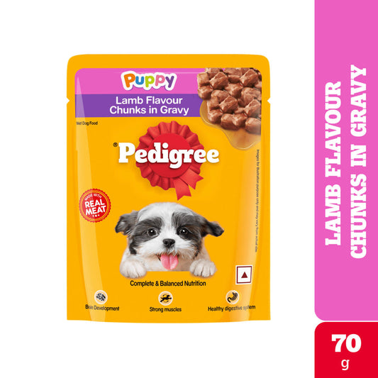 Pedigree Lamb Flavour Chunks in Gravy Puppy Wet Food