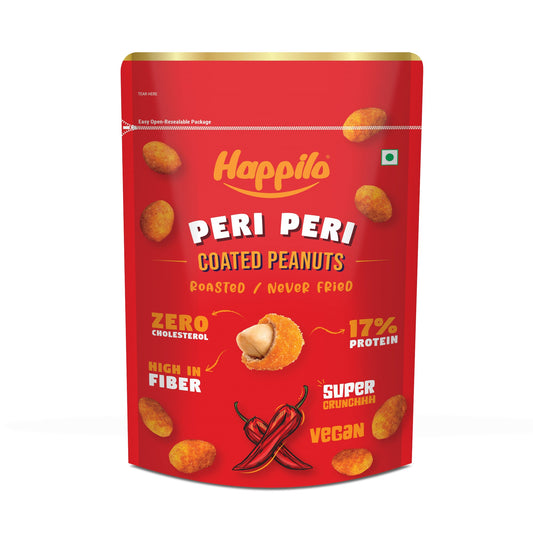 Happilo Premium Super Snack Peri Peri Peanut 150g Crunchy and Nutty High in Protein and Dietary Fibre