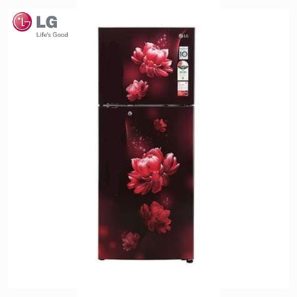 LG 242L 2 Star Smart Inverter Compressor Scarlet Charm Finish Frost-Free Double Door Refrigerator