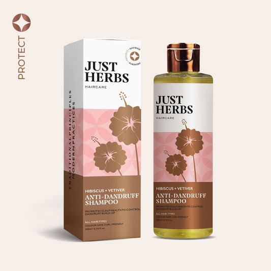 Anti-Dandruff Shampoo with Hibiscus and Vetiver - Just Herbs