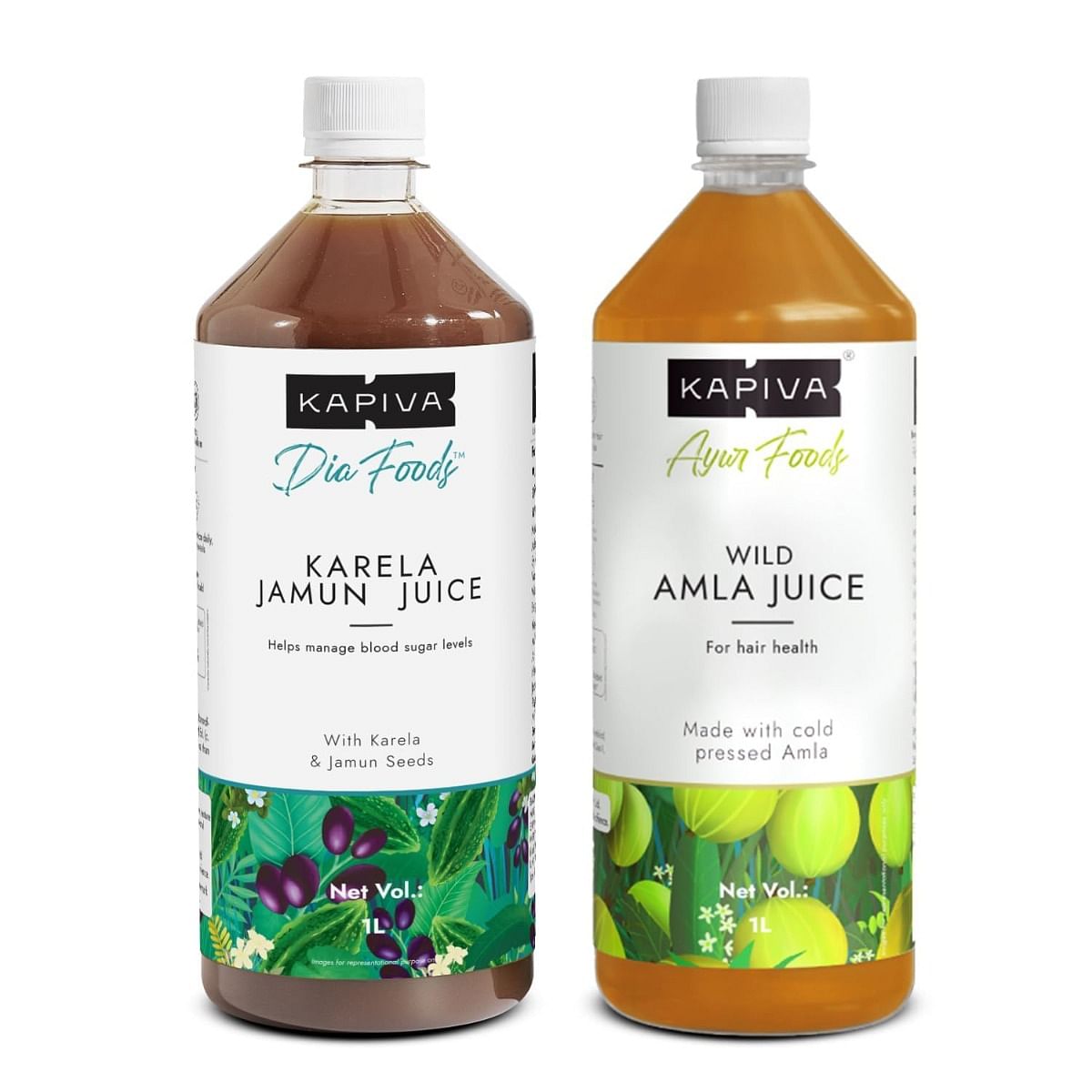 Kapiva Karela Jamun Juice  Amla Juice  Power Combo for Blood Sugar Control and General Wellness 1L1L