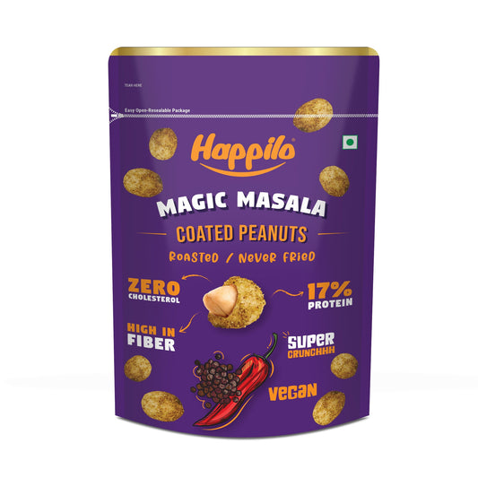 Happilo Premium Super Snack Magic Masala Peanut 150g Crunchy and Nutty High in Protein and Dietary Fibre