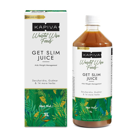 Kapiva Get Slim Juice 1L  Weight wish Food  Daruharidra  Gudmar  Weight Management