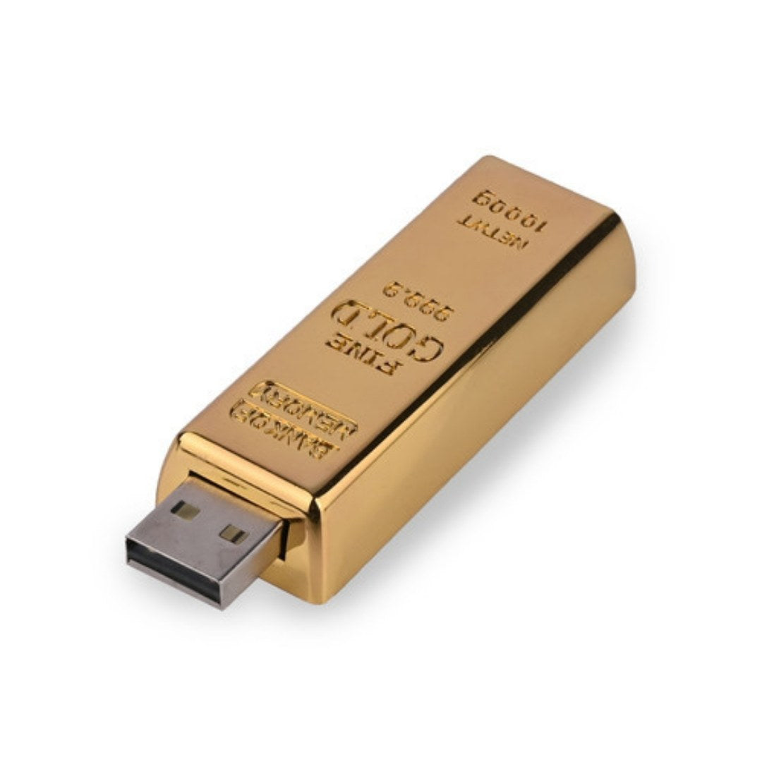 Gold Bar Shape 64GB USB 2.0 Pen drive