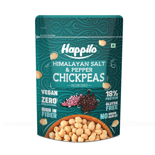 Happilo Premium Super Snack Himalayan Salt  Pepper Chickpeas 110g Crunchy and Delicious Super Healthy