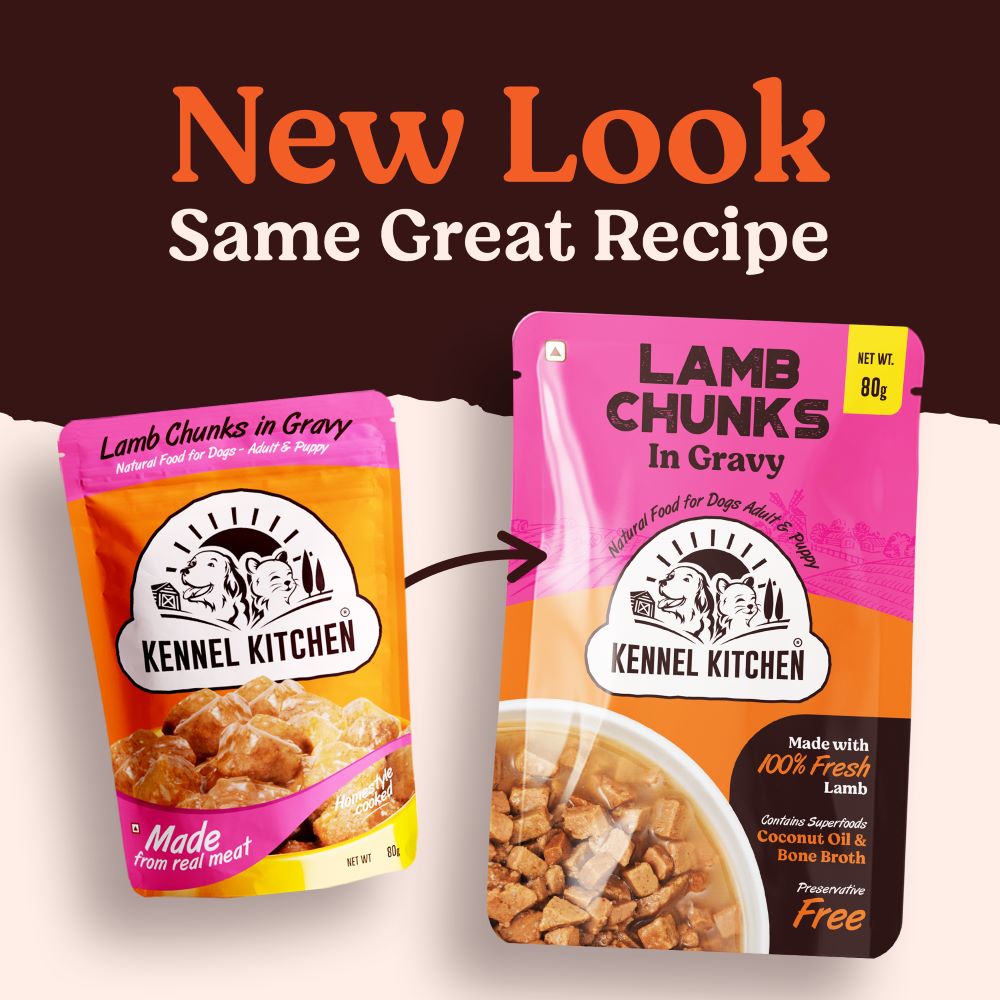 Kennel Kitchen Lamb Chunks in Gravy Puppy  Adult Dog Wet Food All Life Stage