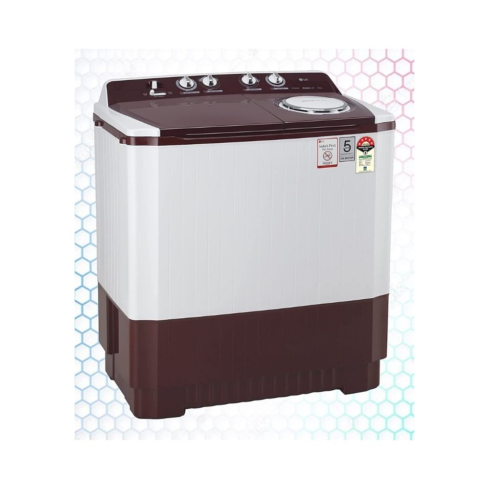 LG 10 kg 5 Star Semi-Automatic Top Loading Washing Machine P1050SRAZ Burgundy Wind Jet Dry